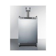 Summit SBC678OSTWIN 24" Built-In/Freestanding Outdoor Beer Dispenser with 6.5 cu. ft. Capacity Dual Tap Factory... N5