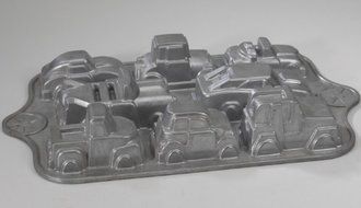 Nordicware Sweet Rides Cake Pan. Cast Aluminum Commercial Non-Stick Coating