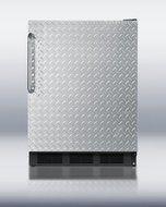 Summit 5.5 Cu. Ft. Refrigerator w/ Diamond Plate Door N4