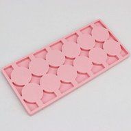 BUYBUYMALL 12 Round Silicone Lollipop Mold with Sticks for Candys Chocolates N2