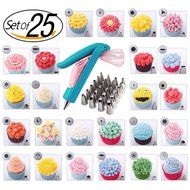 PNBB 24 Pcs Cake Decorating Tips with 1Pc Dessert Decorator N5