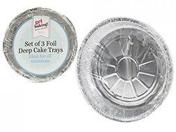 Set Of 3 Foil Round Deep Cake Trays