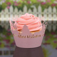 Oksale 24Pcs Christmas Hollow Lace Cup Muffin Holder Cake Paper Case Wraps Cupcake Wrapper for Wedding Birthday... N9