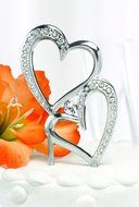 Hortense B. Hewitt Wedding Accessories Sparkling Love Cake Pick, 7-Inch Tall
