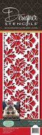 Designer Stencils Damask Cake Stencil Side (4.5&quot;H x 12.5&quot;W) N2