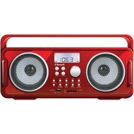Isound Isound-6264 Rechargeable Bt4000 Bluetooth(R) Boom Box (Red)