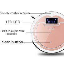 Dearhouse Self Charging Wet Mop Floor Cleaning Robot Vacuum Cleaner with Remote Control (Rose gold) N2