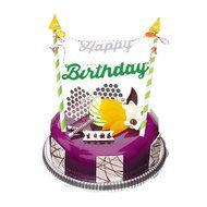 Hangnuo 1 Set DIY Cake Toppers Flags Banner Birthday Cake Flags Decoration N25