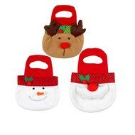 PPARTY 2015 Newest 3X cute santa candy bag for chrismas gift high-quality (pure white 3pcs) N5