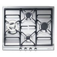 Smeg Classic Design SR60GHU3 24" Sealed Burner Gas Cooktop With 4 Sealed Burners Including Double Inset Super...