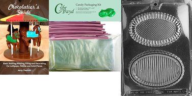 Cybrtrayd D032 Chocolate Candy Mold, Oval Pour Box Dads and Moms N8