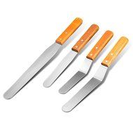[UPGRADED] Stainless Steel Baking Spatulas, G2PLAY 4 Packs of 6&#039;&#039; 8&#039;&#039;10&#039;&#039; Ice Baking Spatula with Wooden Handle...