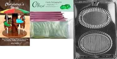 Cybrtrayd D032 Chocolate Candy Mold, Oval Pour Box Dads and Moms N9