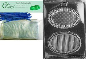 Cybrtrayd D032 Chocolate Candy Mold, Oval Pour Box Dads and Moms N10