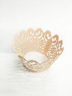 HUAL Cupcake Wrappers 50 Filigree Artistic Bake Cake Paper Cups Lace Laser Cut Liner Baking Cup Muffin Case Trays... N30