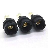 HENGSHENG&reg; 3-Pack Fiber Optic Toslink to 3.5mm Mini Connector Adapter N2