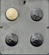 Sand Dollar Oreo Cookie Sandwich Chocolate Candy Mold 1642