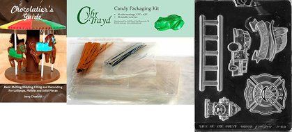 Cybrtrayd J083 Firefighter Kit Chocolate Candy Mold with Exclusive Cybrtrayd Copyrighted Chocolate Molding Instructions N5