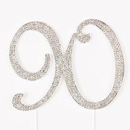 90 Cake Topper for 90th Birthday Rhinestone Number Party Supplies &amp; Decoration Ideas (Gold) N10