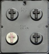Cross Religious Oreo Cookie Sandwich Chocolate Candy Mold 1610