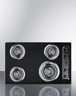 Summit TEL05 30" Black Electric Coil Cooktop