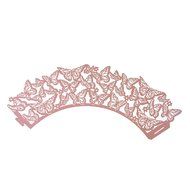 HUAL Cupcake Wrappers 50 Filigree Artistic Bake Cake Paper Cups Butterfly Lace Laser Cut Liner Baking Cup Muffin... N14