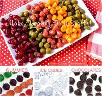 DIY Fruit Snacks Kit - 4 Premium Quality Silicone Molds (160 Gummies) + 4 Trays (Compatible with all Gummy Bear... N4