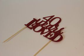 All About Details Red 40-Years-Loved Cake Topper