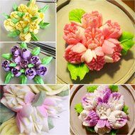 NEW Russian Tulip Tips Stainless Steel Icing Piping Nozzles Pastry Decorating Tips Cake Cupcake Decorator icing... N7