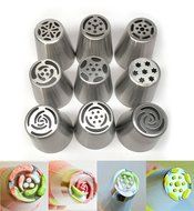 NEW Russian Tulip Tips Stainless Steel Icing Piping Nozzles Pastry Decorating Tips Cake Cupcake Decorator icing... N8