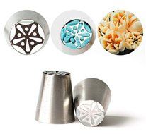 UTEN 12pcs Stainless Steel Russian Piping Nozzles Set DIY Pastry Icing Cake Decorating Tool (silver) N14