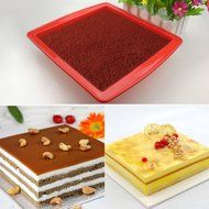 Silicone Cake Pan, 8.5" Silivo Square Cake Baking Mould, FDA-Approved Non-Stick Bakeware Decorating bread Pan,... N8