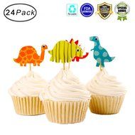 Tonnier - &hearts; Lovely Animals Series &hearts; - Zoo Set of 24 Pieces - Cake and Cupcake Toppers, Decoration N5