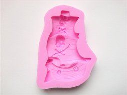 Wocuz W0062 Pirate Ship Shape Silicone Candy Fondant Chocolate Accessory Making Mold