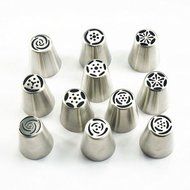 TANGCHU Russia Large Size Icing Piping Nozzles Pastry Tips Cake Sugarcraft Decorating Tool Set Of 17 Pieces N8