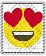 8&quot; Round - Emoji Love Hearts Birthday - Edible Cake/Cupcake Party Topper!!!