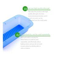 Food-Grade Silicone Loaf Square Wave Bottom Bread Cake Mold Baking Pan 49 inch Baking Supplies N6