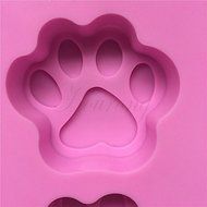 Bingirl Dog Cat Paw Print Silicone Bakeware Mould Chocolate Mold Cookie Candy Soap Resin N4