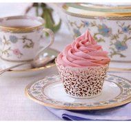 ELENKER 120pcs New Little Vine Lace Laser Cut Filigree Cupcake Wrapper Liner Baking Cup Muffin Case Trays Wedding... N4