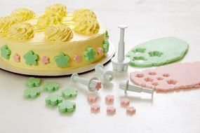 Ningmi Generic 4Pcs/Set Plum Flower Plunger Cutter Mold Fondant Cake Decorating DIY Tool(White) N4