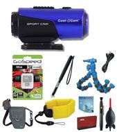 iON Cool-iCam S3000 (Blue) Deluxe Edition Bundle w/ Flexpod, LowePro Case, Floating Strap, 32GB ActionCam Wireless...