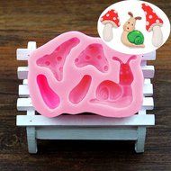 GogoForward DIY Silicone Fondant Mould Cake Decoration Chocolate Cutter Mold (Mushroom Snail Style) N5
