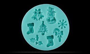 Topnew-Candy Cavity Silicone Chocolate Mold Candy and Gummy Moulds Xmas Supplies H1949 N7