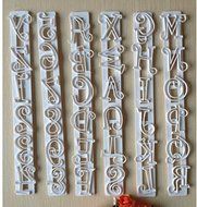 SDBING 6pcs Alphabet Number Letter Fondant Cake Frill Edge Sugarcraft Cutter Mold Tool