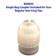 40 Piece Russian Piping Tips Set PLUS Storage Case! | 33 Stainless Russian Piping Tips &ndash; 1 Three Bag Coupler &ndash;... N7