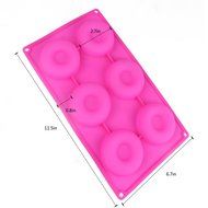Delidge Premium Baking Pan for Donuts Silicone Bakery Mold Heat Resistance to Bake Circle Shaped Mini Cake Maker... N6