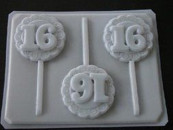 Lacy Sweet 16 Hard Candy Lollipop Mold N2