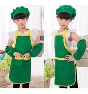Unisex Kids Cooking Painting Gardening Apron Baking Personalized Childrens Apron(RRD,XL) N10