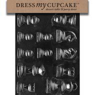 Dress My Cupcake DMCM033SET Chocolate Candy Mold, Chess Pieces, Set of 6