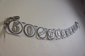 All About Details Silver 50 &amp; Fabulous Banner